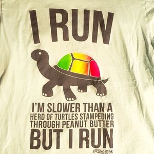 Teal Color Vibe 5k "I run" shirt